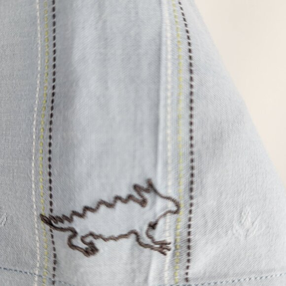 Horny Toad Toad & Co Shirt Mens Large Blue Stripe S/S Button Up - Picture 6 of 7